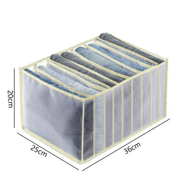 Caja de almacenamiento para pantalones vaqueros, organizador de ropa interior, calcetines, camisetas y pantalones
