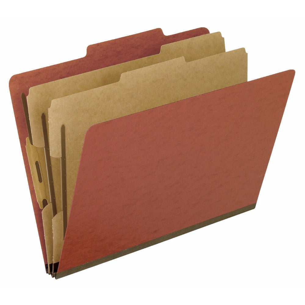Pendaflex 072869 Heavy Duty Top Tab Classification Folder, Red