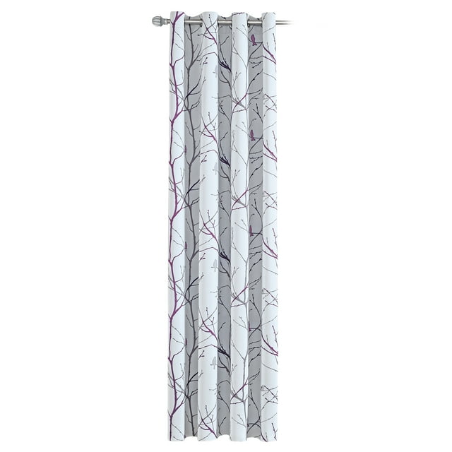 Cortina de sombra para ventana cortina de protección solar con aislamiento térmico con patrón de árbol impreso para el hogar y la sala de estar 1 ud.