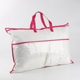 thumbnail image 6 of Pillow Storage Bag Blanket Organizer Quilt Tote Large Non Woven PVC for Home Dorm Travel Use, 6 of 9
