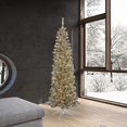 thumbnail image 4 of Vickerman 7.5' Champagne Pencil Artificial Christmas Tree with 400 Warm White LED Lights, 4 of 4