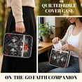 thumbnail image 5 of Xixirimido Bible Cover Case for Women Men Large Bible Cover with Handle Quilted Bible Carrying Case Bag Bible Study Supplies Accessories, Wolf Forest Red Moon Floral, 5 of 7