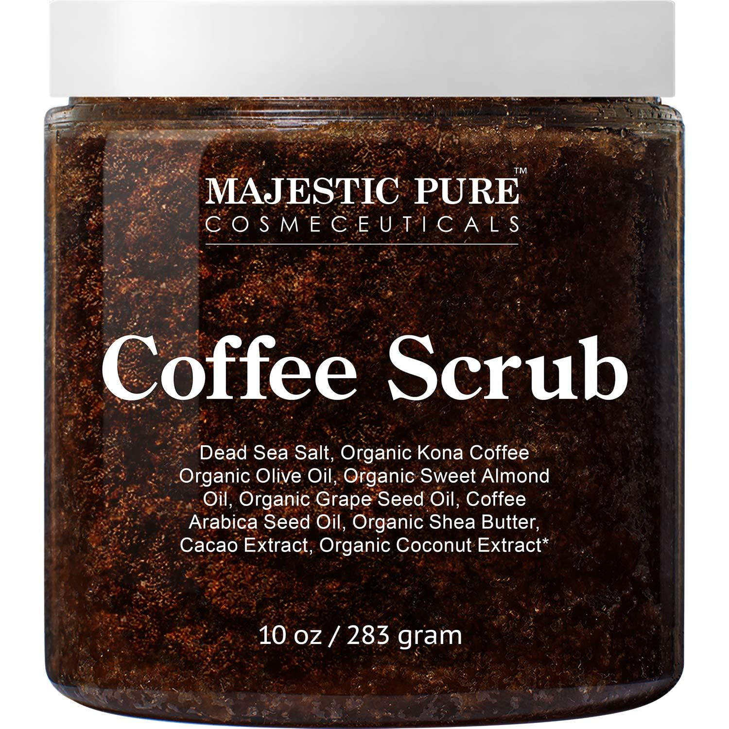 Majestic Pure Arabica Coffee Scrub All Natural Body Scrub for Skin