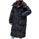 thumbnail image 2 of Parkas de manga larga para mujer, abrigo de algodón de longitud extendida para mujer, abrigo de algodón con capucha gruesa, holgado, resistente al frío y cálido, largo hasta la rodilla, abrigo para mu, 2 of 9