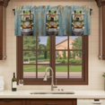 thumbnail image 6 of Bathroom Frog Curtain Valances for Windows, Kitchen Valance Window Treatments Panel 2 Pack, Toilet Animals Vintage Rod Pocket Short Curtains for Bathroom Bedroom 54 x 18 Inch, 6 of 8