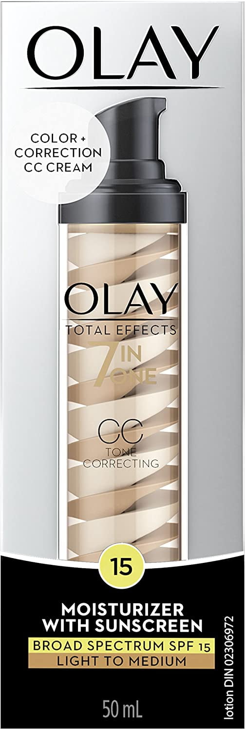 OLAY Total Effects 7-in-1 Tone Correcting Moisturizer, SPF 15, Light to Medium 1.7 oz (Pack of 3)