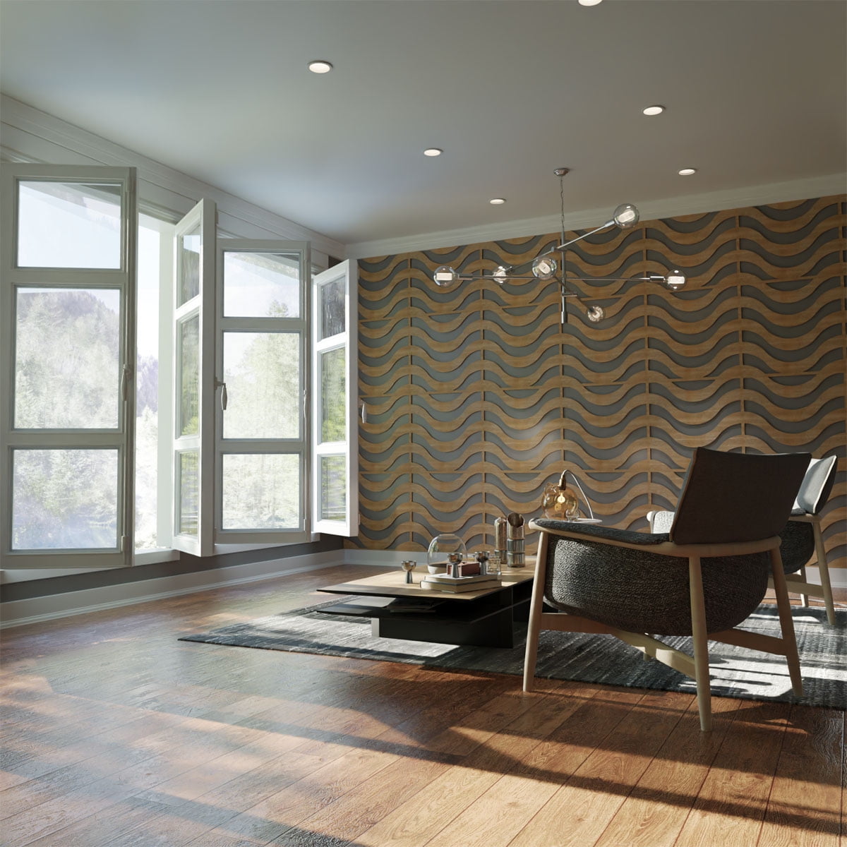 Ekena Millwork 23 3/8"W x 23 3/8"H x 1/4"T Large Parker Decorative Fretwork Wood Wall Panels, Wood (Paint Grade)