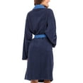 thumbnail image 6 of Notus Shawl Collar Bathrobe for Women Soft Spa Nightgowns 100% Cotton Terry robes for men - Towel Bathrobe Unisex Terry Cloth Bathrobe, Soft Shower Spa Robe Blue Collar Navy S, 6 of 7