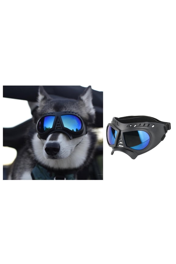 Goggles Adjustable Sun Glasses Windproof Fog Eyewear for outdoor Photo Props Skiing Small Medium Large - Blue