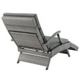 thumbnail image 4 of Modway Envisage Patio Wicker Rattan Lounge Chair in Light Gray and Charcoal, 4 of 10