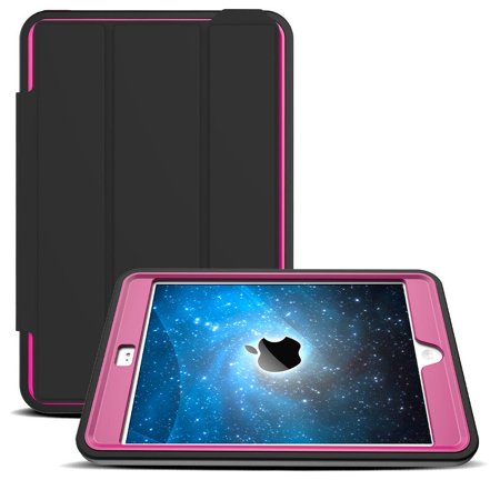 Ipad 2 Case Cover - Shockproof with Stand Flip Smart Case Cover For iPad Mini 1 2 3 Pink