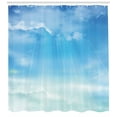thumbnail image 3 of Ambesonne Blue Shower Curtain, Fascinating Sky with Clouds, 69"Wx84"L, Blue Pale Blue, 3 of 3