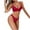 Red, variant on Bigersell Full-Coverage Wireless Bra in Clearance Women's Lace Bra Thong Set with Solid Color and Perspective Gathering Bra Underwear Daily Bra Sport Bra Style F-643 Red L