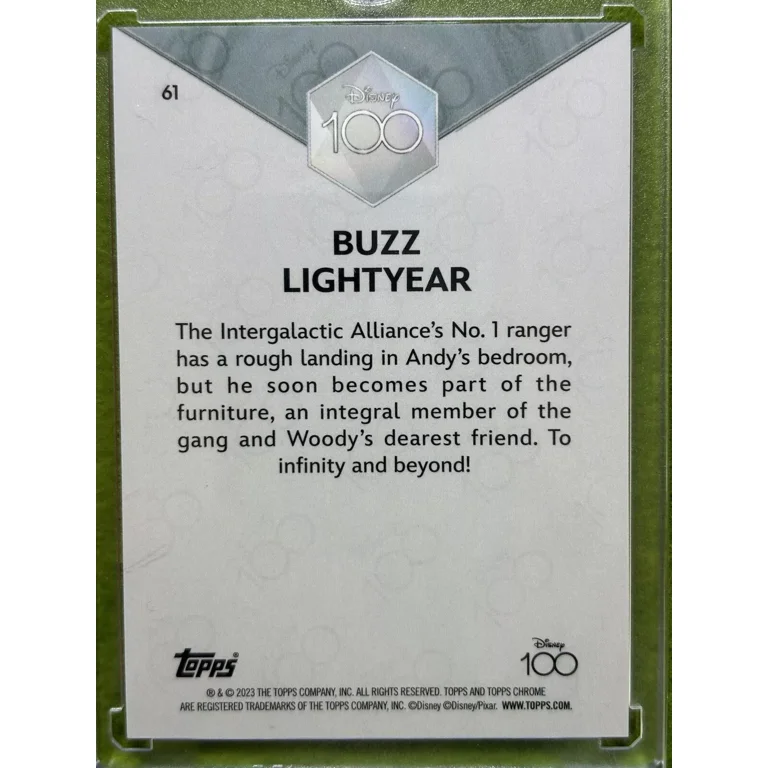 Buzz LightYear DISNEY 100 PINK REFRACTOR # /399 Toy Story CARD