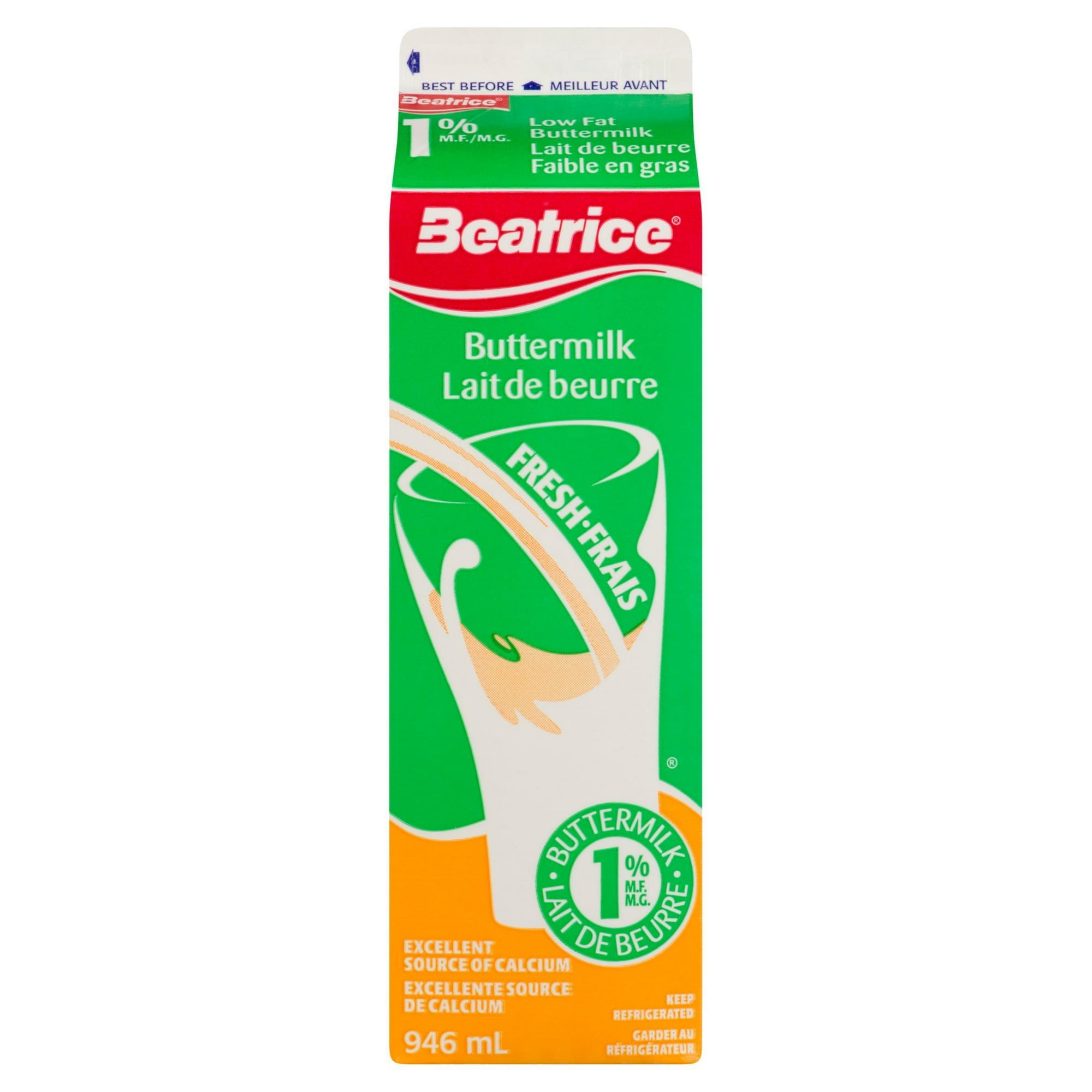 lait de beurre beatrice 1%