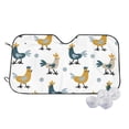thumbnail image 2 of Lsque Farm Roosters Car Windshield Sun Shade | Accordion Folding Style Auto Shade for Car Truck SUV Van | Blocks UV Rays Sun Visor Protector | Small, 2 of 7