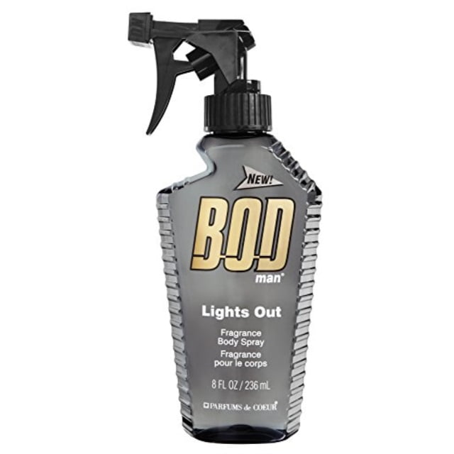 bod man fragrance body spray, lights out, 8 fluid ounce