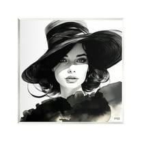 Stupell Industries Stylish Fashionista Gaze Beauty & Fashion Painting Unframed Art Print Wall Art, 12 x 12