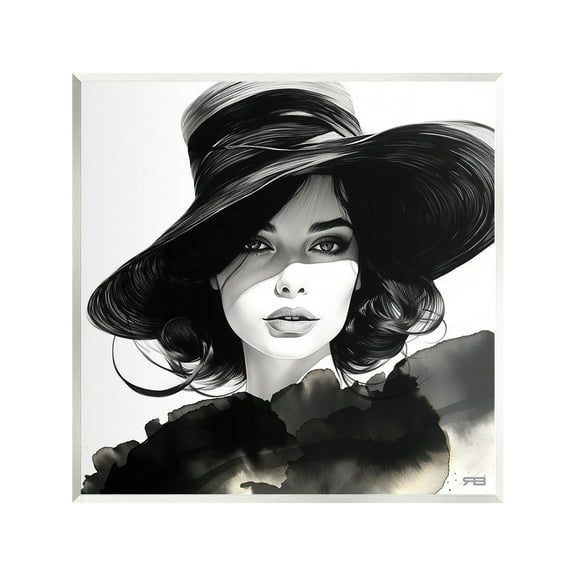 Stupell Industries Stylish Fashionista Gaze Beauty & Fashion Painting Unframed Art Print Wall Art, 12 x 12