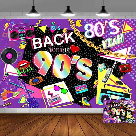 BACK 80 90 Backdrop Banner Party Supplies Poster Movie Theme Background for Photography Kids Birthday Decorations