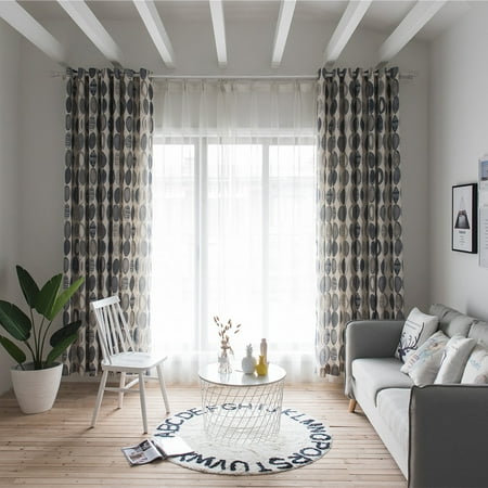 Nyc Hotel With Balcony Fashionable Simple Circles Pattern Curtain Living Room Bedroom Balcony Kitchen Hotel Window Decorative Curtain ()