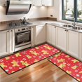 thumbnail image 3 of Kitchen Rugs Sets Of 2,Red Christmas Gingerbread Man Pattern Anti Fatigue Kitchen Mat Rugs Non Slip Washable,Decorative Kitchen Floor Mats for Kitchen,Sink,Laundry,17"x47"+17"x47", 3 of 5