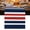 Blue, variant on Navy Blue Red Striped Table Runner 36 Inches Long, Modern Minimalist Ombre Lines Kitchen Coffee Dining Table Decoration for Home Party Birthday Wedding Home Decor 13x36 Inches
