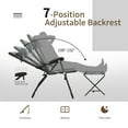 thumbnail image 4 of Gymax 4PCS Folding Patio Recliner Chair & Ottoman Set w/ Adjustable Backrest, 4 of 9