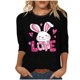 thumbnail image 1 of Camisetas Casuales de las Mujeres Impresas 3/4 Manga Cuello Redondo Blusa, Moda Ligera Superior para el Hogar Y el Uso Diario, Cómoda Imitación de la Tela Del Estante, 1 of 7