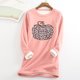 thumbnail image 2 of Sudadera de lana gruesa para mujer, manga larga, estampado de leopardo, terciopelo, cálido, cuello redondo, ropa interior, Tops Pompotops FGAJ11744, 2 of 5