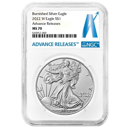 2022-W $1 1-oz Burnished American Silver Eagle NGC MS70 AR Advance Releases Label