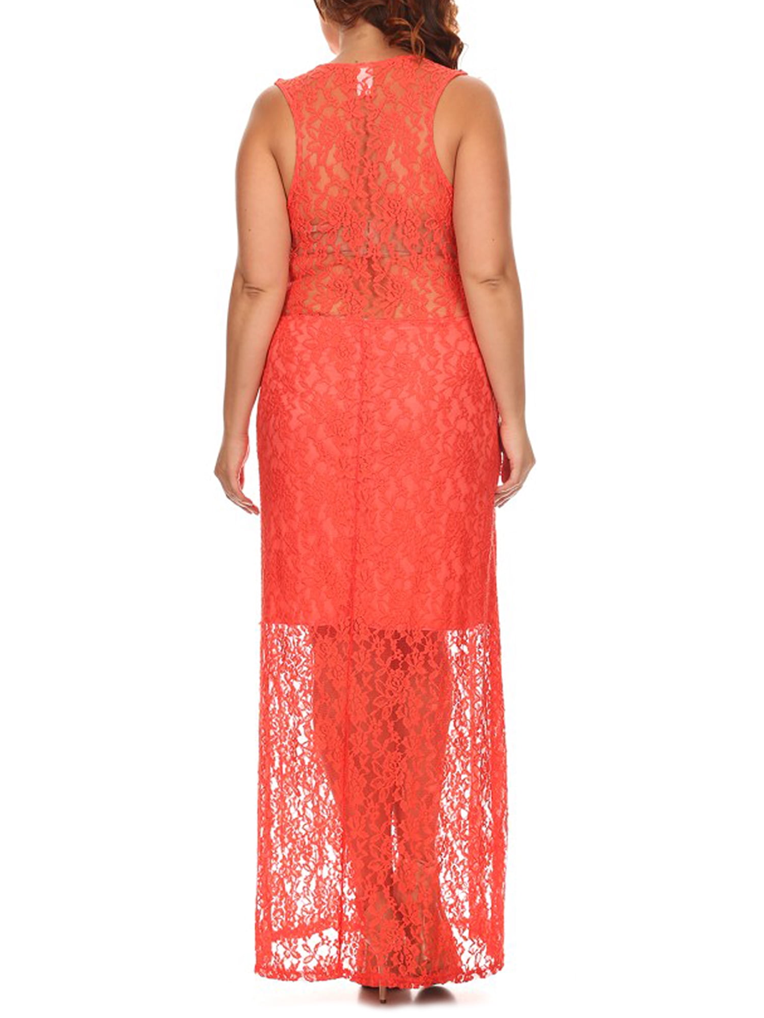 Ella Samani Women's Plus Size Lace Maxi Dress