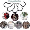 thumbnail image 4 of 2025 Latest Model 5pcs Ceiling Hooks Flower Basket Cup Black Hook, 4 of 5