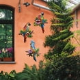 thumbnail image 2 of J-Fly Parrot Tropical Wall Art Decor Metal Bird Wall Decor Outdoor Decorations for Patio Wall Fence Garden Home Kitchen Balcony Tropical Bird Macaw Wall Sculpture Hanging for Indoor Outdoor, 2 of 7