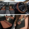 thumbnail image 2 of Jeiento Running Horse Car Accessories Sets with Car Seat Covers Car Floor Mats Steering Wheel Cover Seatbelt Shoulder Pad Auto Armrest Cover Southwest Aztec Coasters Keychains Lipstick Holder 17 PCS, 2 of 7