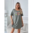 thumbnail image 3 of Richie House Nightgowns Short Sleeve Sleepshirts Nightshirt Lounge Dress Sleepwear RHW4069-A-2XL/3XL, 3 of 7
