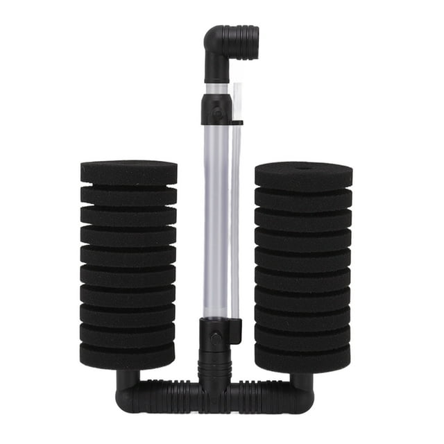 Demonsen Aquarium Sponge Filter Quiet Double Submersible Foam Filter For Fresh And Salt Water Fish Tank,Sponge Filter,Fish Tank Filter