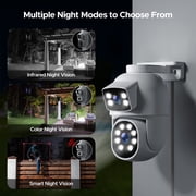 TOGUARD SC52 Wired Security Camera System Outdoor with 500G Hard Drive 4K 8CH CCTV NVR 4Pcs 1080P Dual Lens PTZ POE Dome Surveillance Cameras HDMI Connector