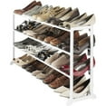 thumbnail image 3 of Whitmor 4-Tier 20 Pair Floor Shoe Rack - White - Resin, 3 of 11