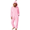 thumbnail image 2 of LEKWK Halloween Onesie Adult Funny Zip Up Cute Hooded Jumpsuit Fleece Soft Flannel Lounge Sleepwear for Cosplay Theme Party Dress Up Set, 2 of 8