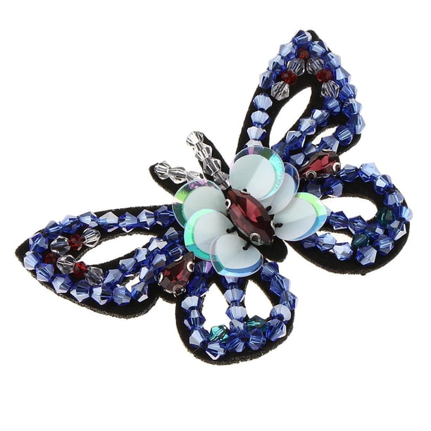 Apliques de mariposa de cristal Clip para zapatos Charm Ropa Bolsas Adorno Artesanal Azul Hugo Abalorios para zapatos de diamantes de imitación