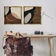 thumbnail image 3 of Stupell Industries Classic Abstract Neutral Shape Abstract Painting Gold Floater Framed Canvas Art Print Wall Art, 25 x 25, Set of 2, 3 of 10