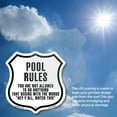 thumbnail image 5 of POOL RULES You Are Not Allowed To Do Anything That Begins With The Words... hey y'all watch this (2 Pack) 12 inch X 12 inch Shield Shaped Heavy Duty 3.2 mil Vinyl Decals Weather, 5 of 5
