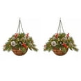 thumbnail image 2 of Destyer 2pcs/set Pre-Lit Artificial Christmas Hanging Basket Wide Application For Indoor And Outdoor, 2 of 6