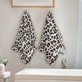 thumbnail image 3 of Leopard Print Hand Towels Tea Towel Kitchen Decor Set Absorbent Dish Towels Cooking Accessories Lint Free Hand Towels 2 PCS, 3 of 6