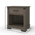thumbnail image 4 of Child Craft Redmond Nightstand with Drawer & Cabinet Storage, Pine Wood Construction, Dapper Gray, 4 of 6