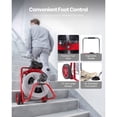 thumbnail image 6 of KFFKFF Drain Cleaning Machine 100 FT x 1/2 Inch, Automatic Feed Sewer Snake with Wheels, Portable Pipe Cleaner with 8 Cutters & Foot-Activated Switch for 2" to 6" Drains, 6 of 9