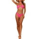 thumbnail image 2 of Conjuntos de bikini Halter Bandeau de INSPIRE CHIC para mujer, 2 piezas, sin tirantes, con lazo, Fucsia, S, 2 of 5