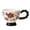 A, variant on Mid-Century Floral Pattern Goblet Mug, Vintage Tall Ceramic Coffee Cup, High Aesthetic Drinking Cup for Office and Gifting