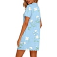 thumbnail image 7 of Yeaiivve Button Down Nightgowns for Women Cute Bow Print Short Sleeve Nightshirts Boyfriend Shirt Sleepdress Soft Pajama Dress Multicolor,S, 7 of 7